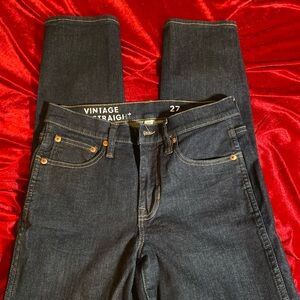 J CREW Vintage Straight Dark Wash Jeans